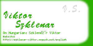 viktor szklenar business card